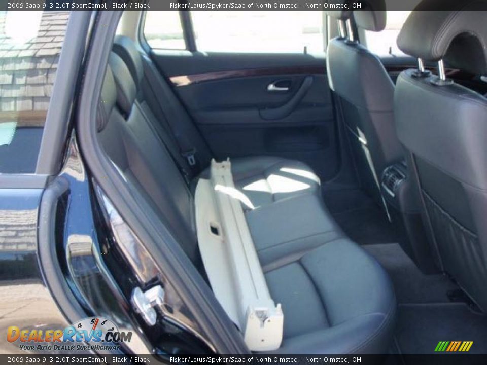 2009 Saab 9-3 2.0T SportCombi Black / Black Photo #7