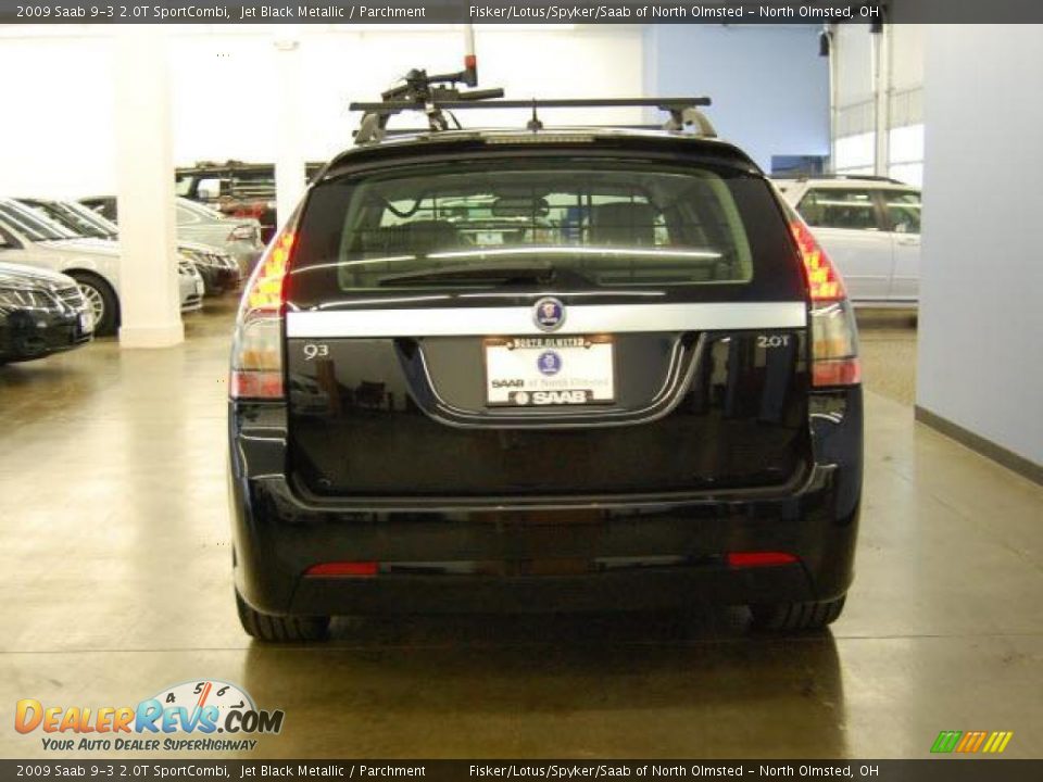 2009 Saab 9-3 2.0T SportCombi Jet Black Metallic / Parchment Photo #4