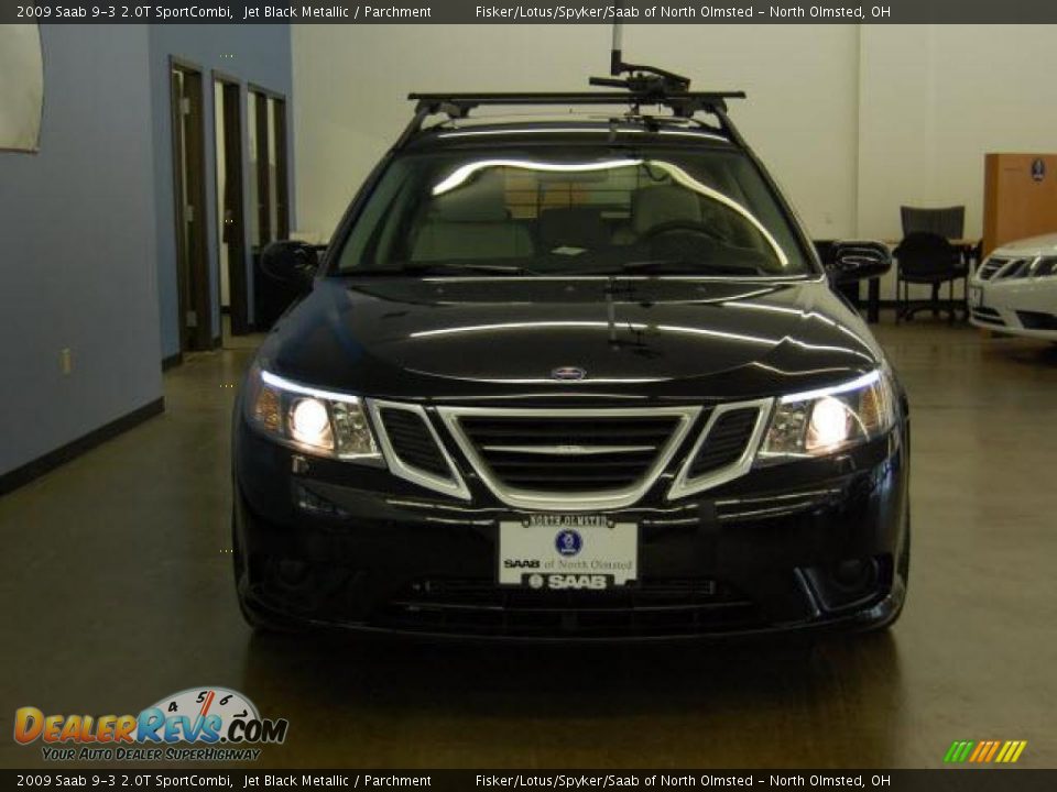 2009 Saab 9-3 2.0T SportCombi Jet Black Metallic / Parchment Photo #5