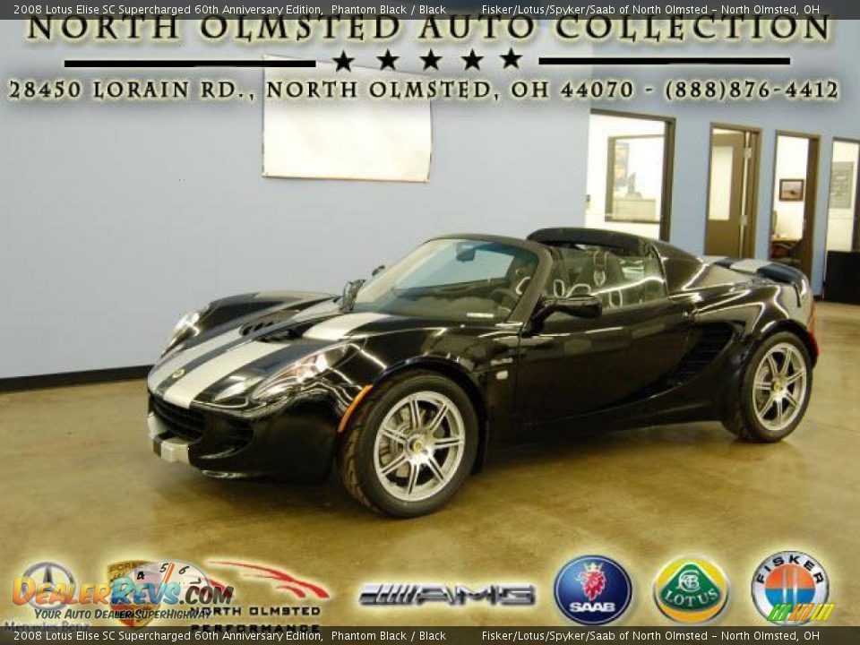 2008 Lotus Elise SC Supercharged 60th Anniversary Edition Phantom Black / Black Photo #1