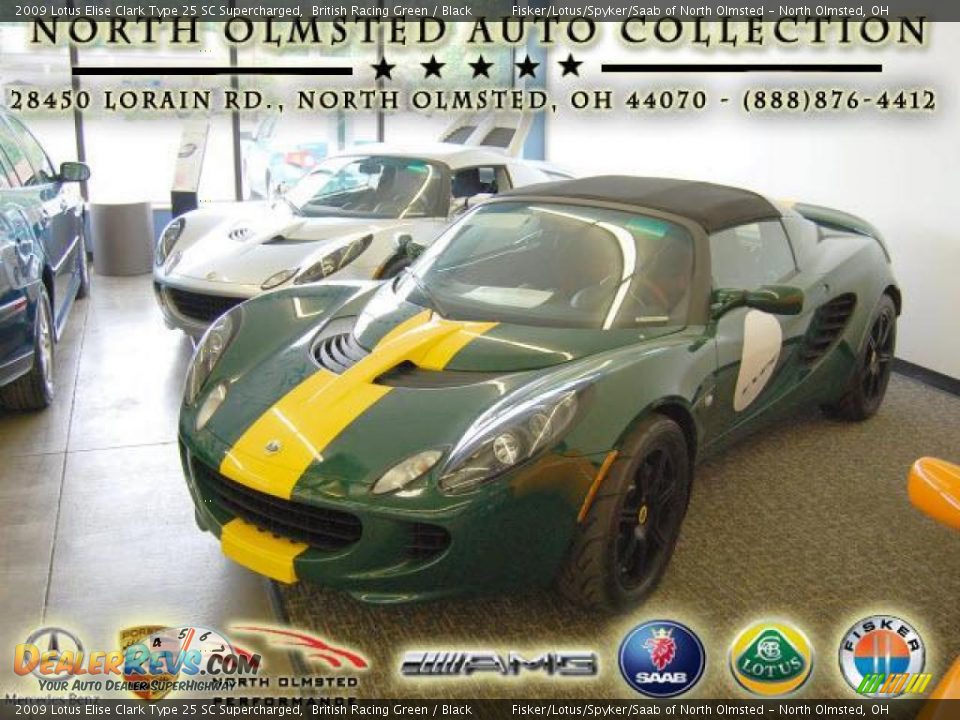 2009 Lotus Elise Clark Type 25 SC Supercharged British Racing Green / Black Photo #1