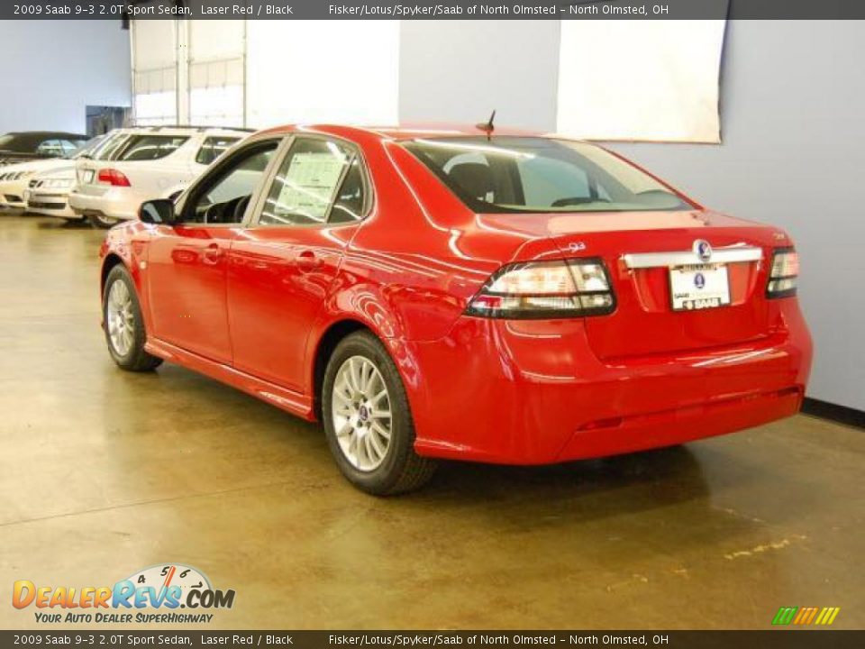 2009 Saab 9-3 2.0T Sport Sedan Laser Red / Black Photo #3