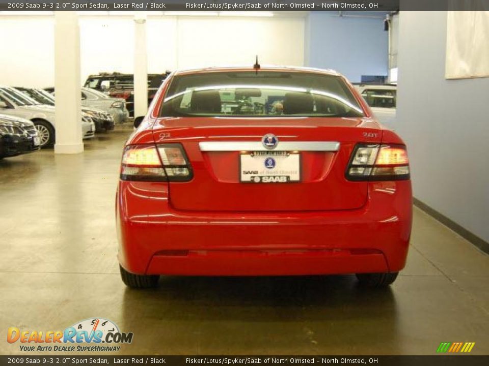 2009 Saab 9-3 2.0T Sport Sedan Laser Red / Black Photo #4