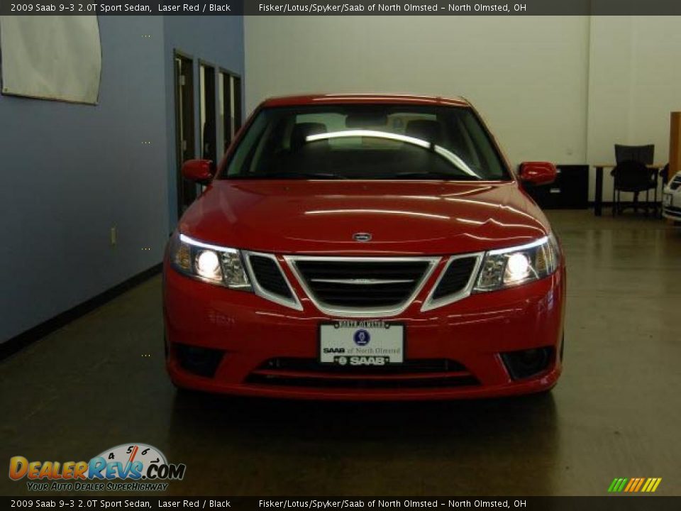 2009 Saab 9-3 2.0T Sport Sedan Laser Red / Black Photo #5
