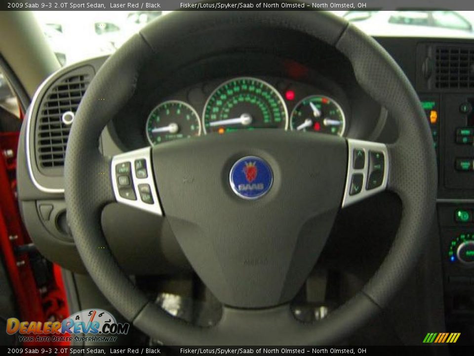 2009 Saab 9-3 2.0T Sport Sedan Laser Red / Black Photo #9