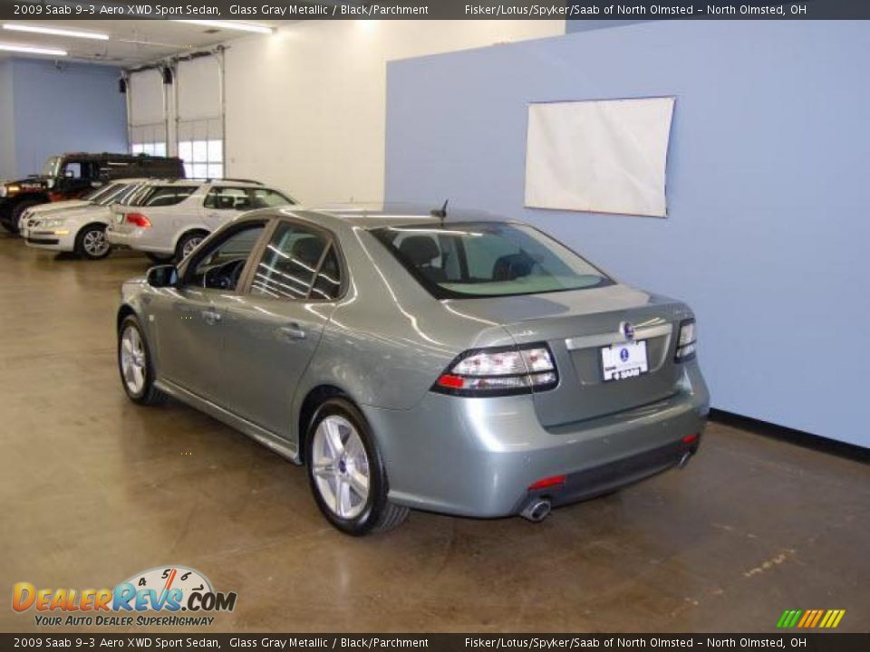2009 Saab 9-3 Aero XWD Sport Sedan Glass Gray Metallic / Black/Parchment Photo #2