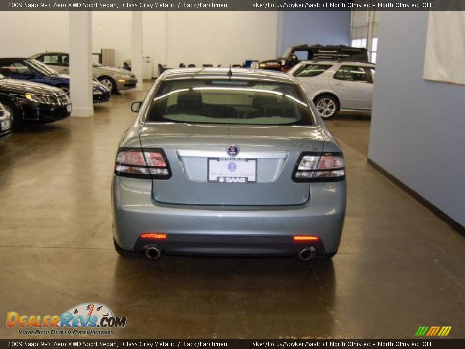 2009 Saab 9-3 Aero XWD Sport Sedan Glass Gray Metallic / Black/Parchment Photo #3