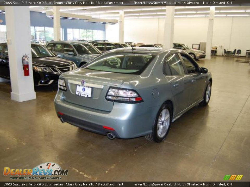2009 Saab 9-3 Aero XWD Sport Sedan Glass Gray Metallic / Black/Parchment Photo #4