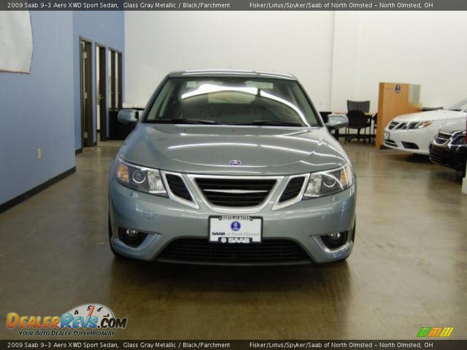 2009 Saab 9-3 Aero XWD Sport Sedan Glass Gray Metallic / Black/Parchment Photo #6
