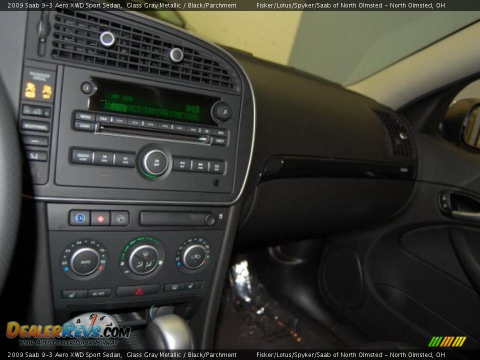 2009 Saab 9-3 Aero XWD Sport Sedan Glass Gray Metallic / Black/Parchment Photo #10