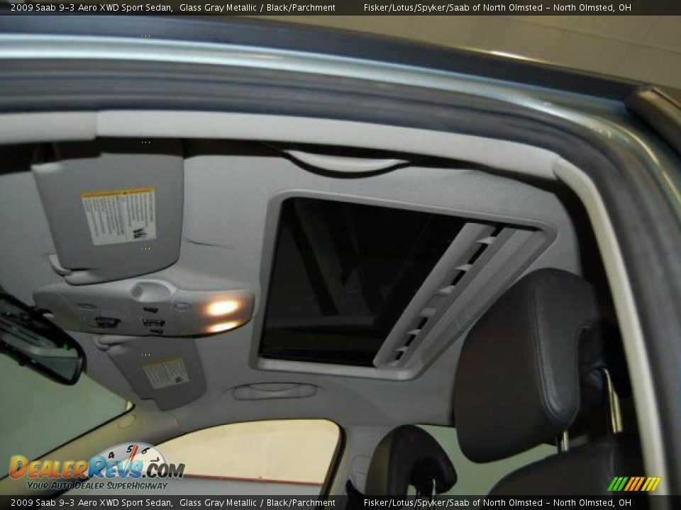 2009 Saab 9-3 Aero XWD Sport Sedan Glass Gray Metallic / Black/Parchment Photo #13