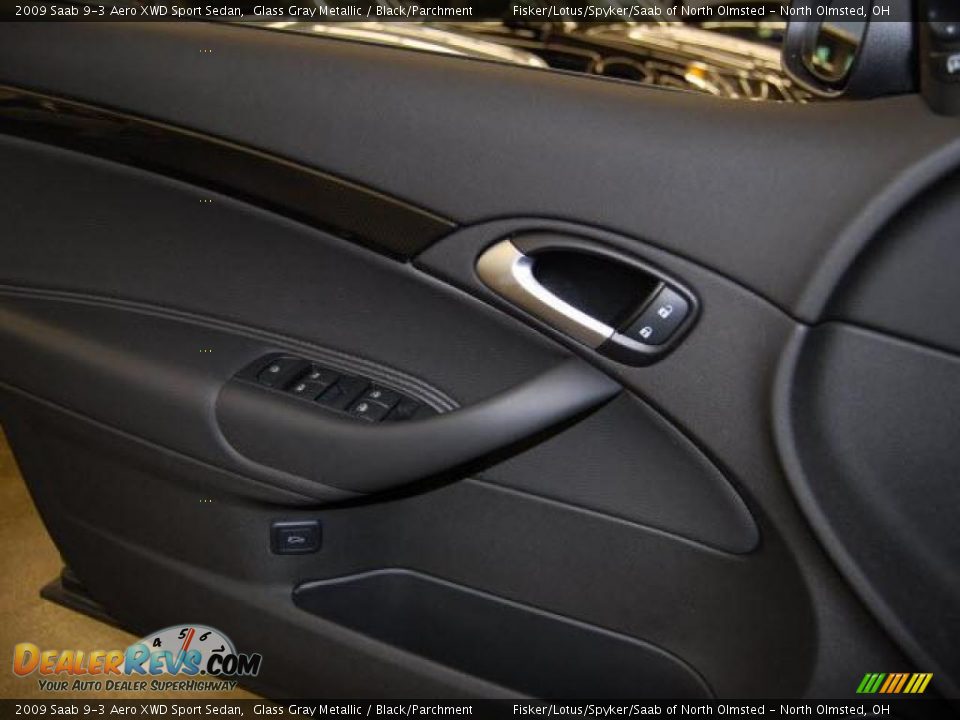 2009 Saab 9-3 Aero XWD Sport Sedan Glass Gray Metallic / Black/Parchment Photo #15