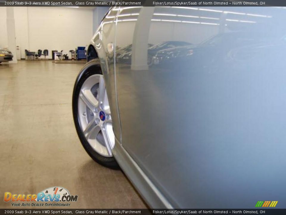 2009 Saab 9-3 Aero XWD Sport Sedan Glass Gray Metallic / Black/Parchment Photo #16