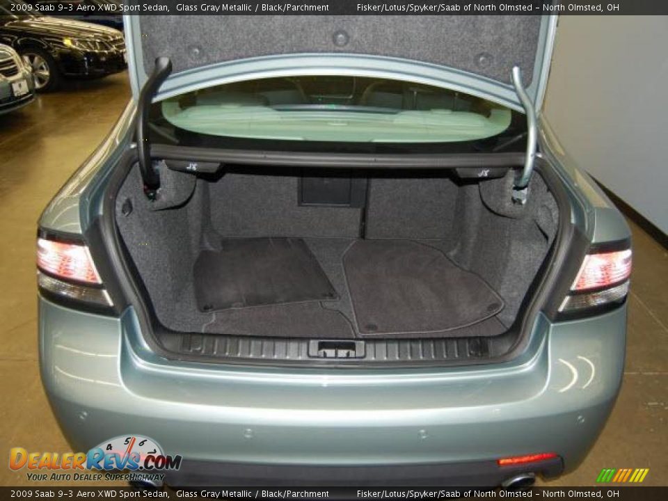 2009 Saab 9-3 Aero XWD Sport Sedan Glass Gray Metallic / Black/Parchment Photo #19