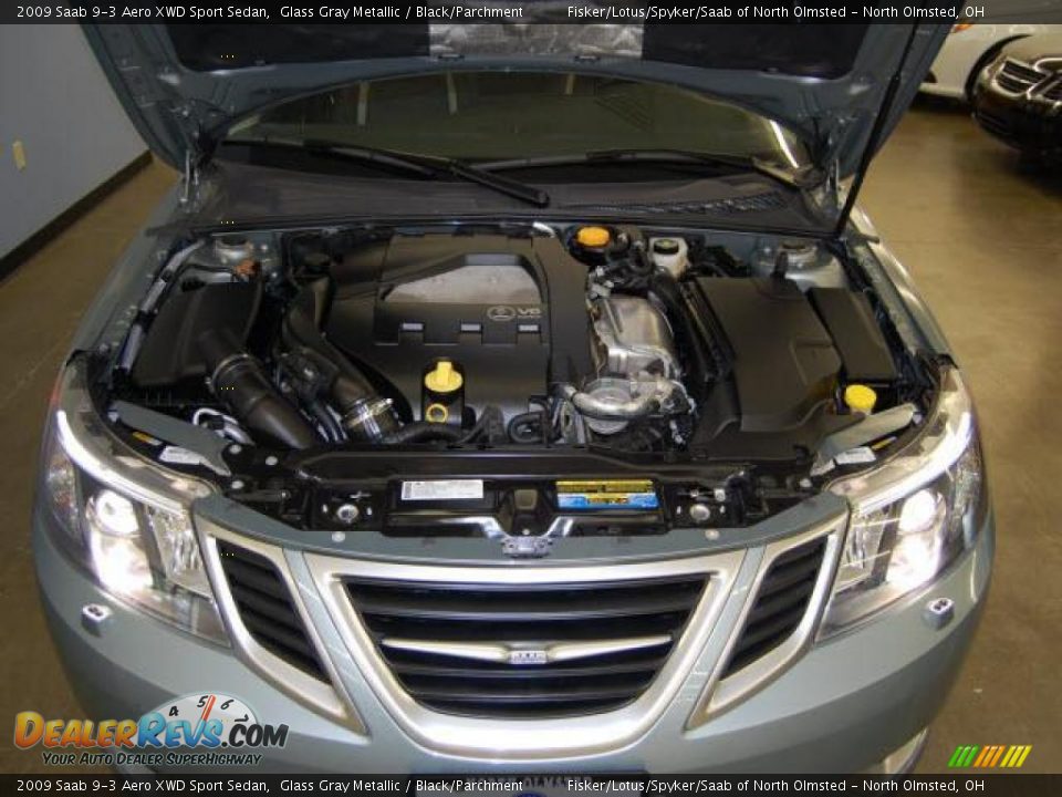 2009 Saab 9-3 Aero XWD Sport Sedan Glass Gray Metallic / Black/Parchment Photo #20