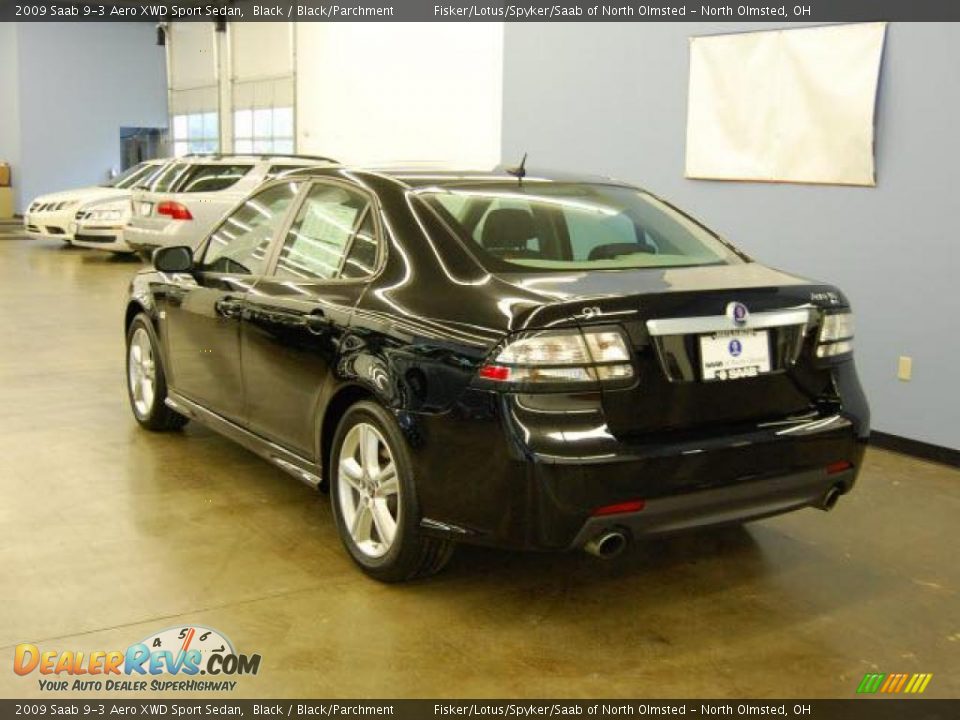 2009 Saab 9-3 Aero XWD Sport Sedan Black / Black/Parchment Photo #3