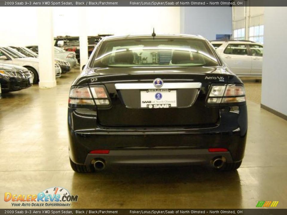 2009 Saab 9-3 Aero XWD Sport Sedan Black / Black/Parchment Photo #4