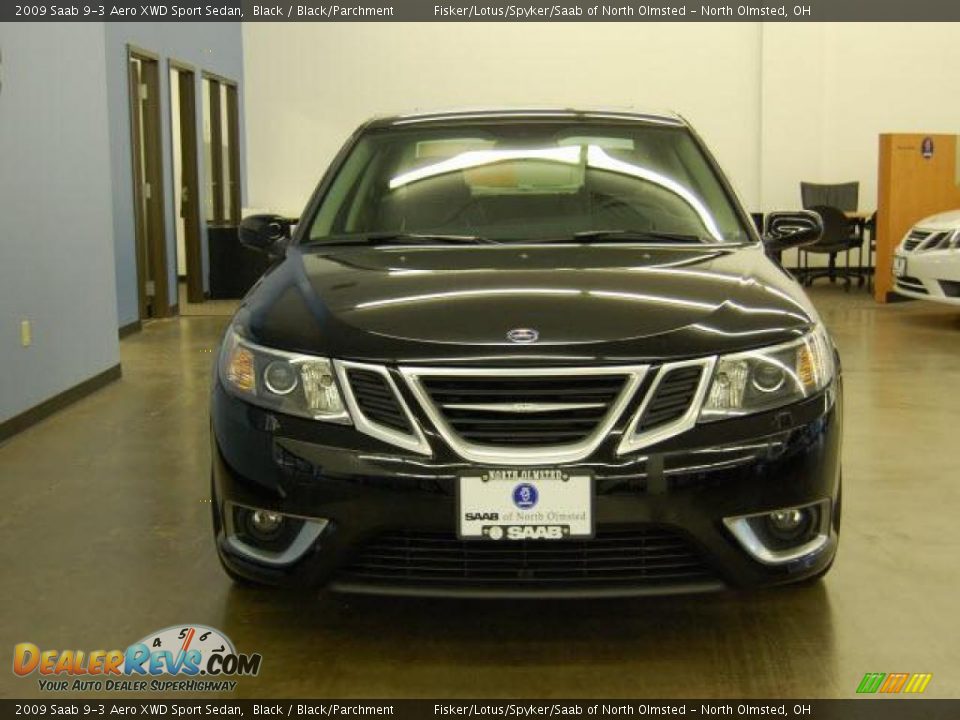 2009 Saab 9-3 Aero XWD Sport Sedan Black / Black/Parchment Photo #5