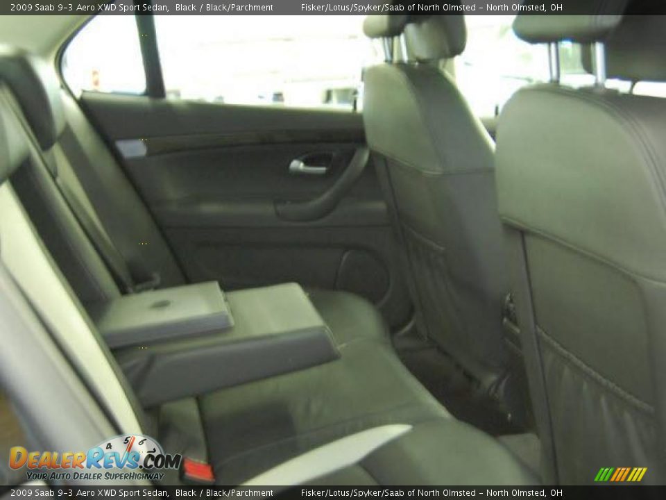 2009 Saab 9-3 Aero XWD Sport Sedan Black / Black/Parchment Photo #6