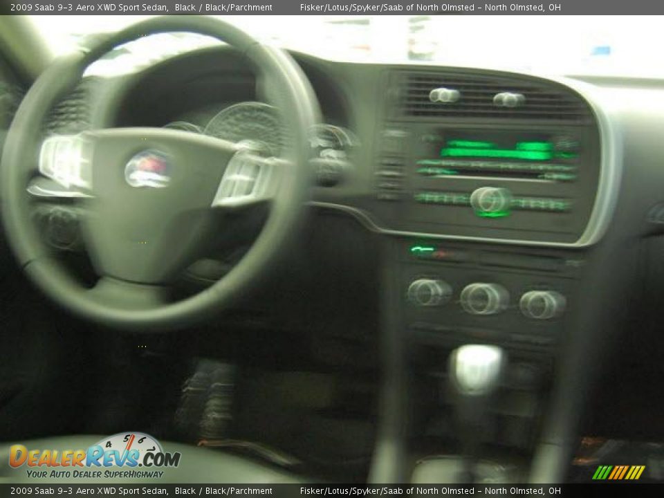 2009 Saab 9-3 Aero XWD Sport Sedan Black / Black/Parchment Photo #7