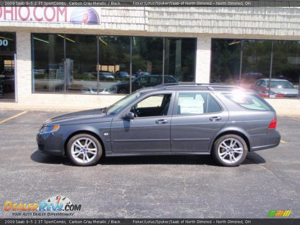 2009 Saab 9-5 2.3T SportCombi Carbon Gray Metallic / Black Photo #2