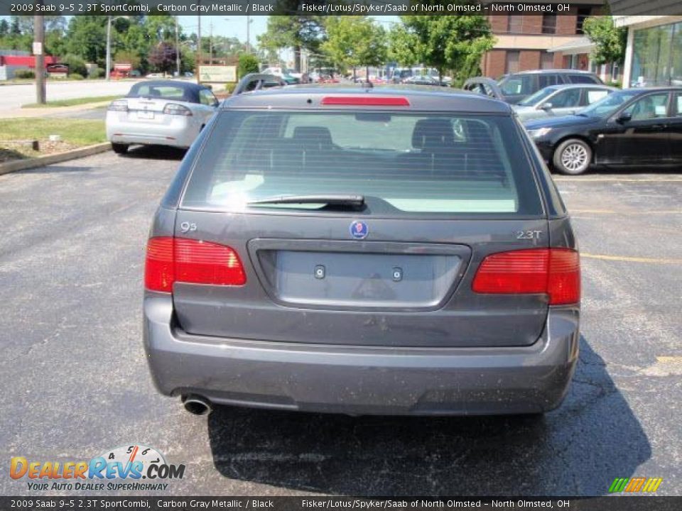 2009 Saab 9-5 2.3T SportCombi Carbon Gray Metallic / Black Photo #3