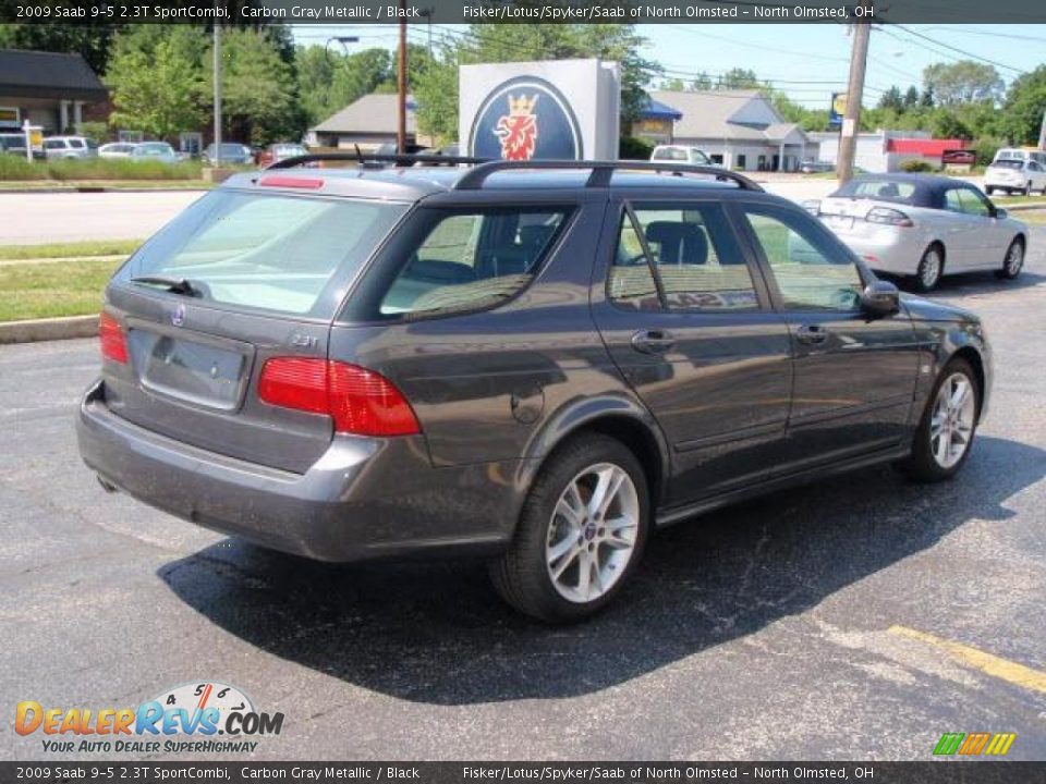 2009 Saab 9-5 2.3T SportCombi Carbon Gray Metallic / Black Photo #4