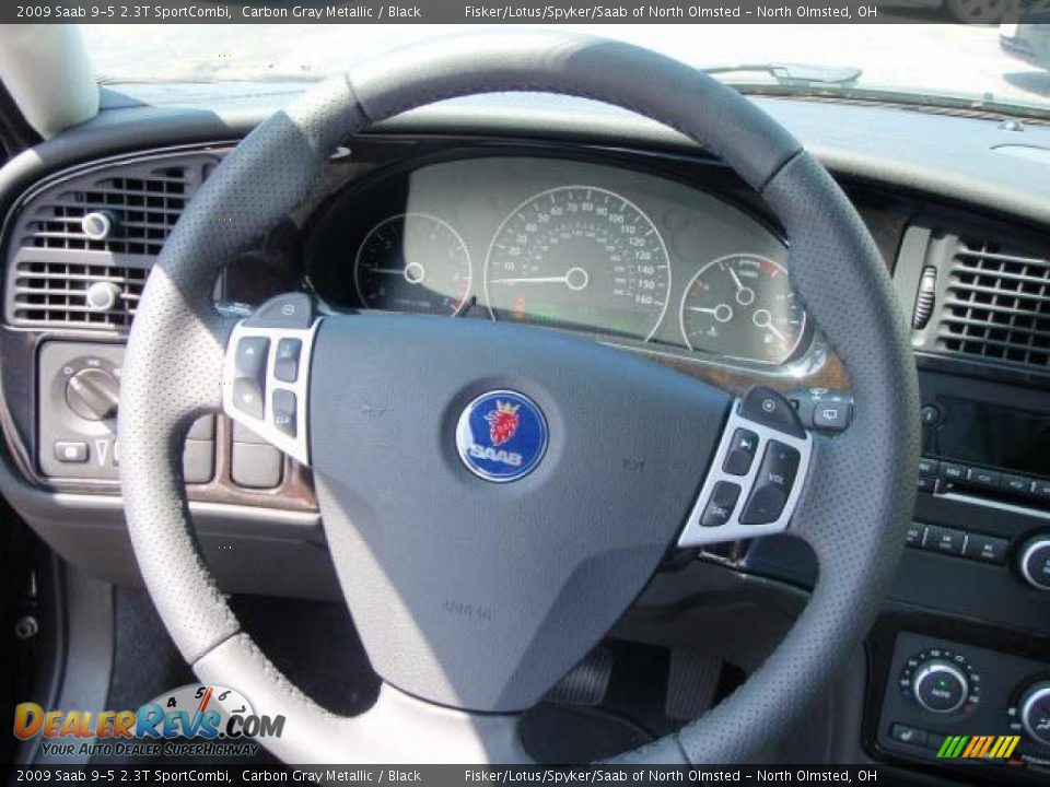 2009 Saab 9-5 2.3T SportCombi Carbon Gray Metallic / Black Photo #9