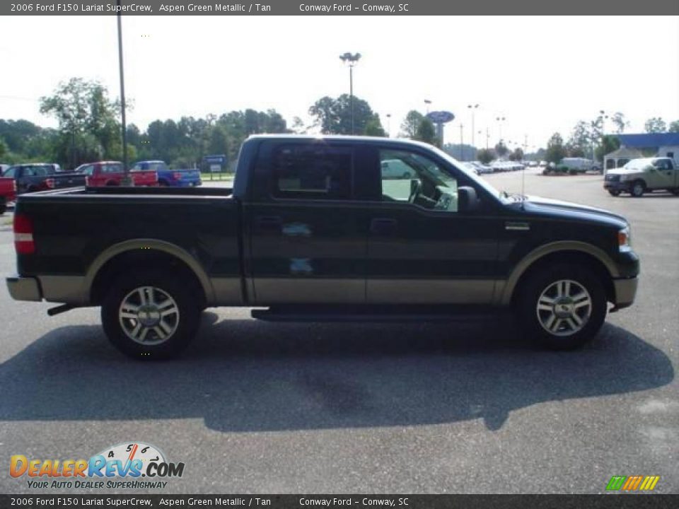 2006 Ford F150 Lariat SuperCrew Aspen Green Metallic / Tan Photo #4