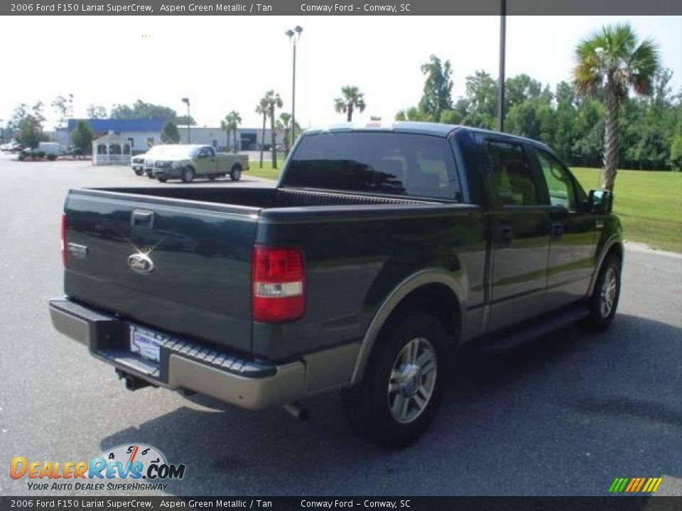 2006 Ford F150 Lariat SuperCrew Aspen Green Metallic / Tan Photo #5