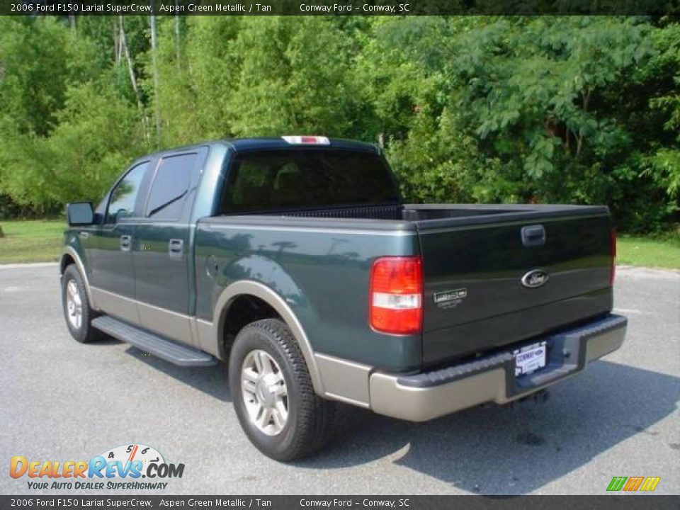 2006 Ford F150 Lariat SuperCrew Aspen Green Metallic / Tan Photo #7