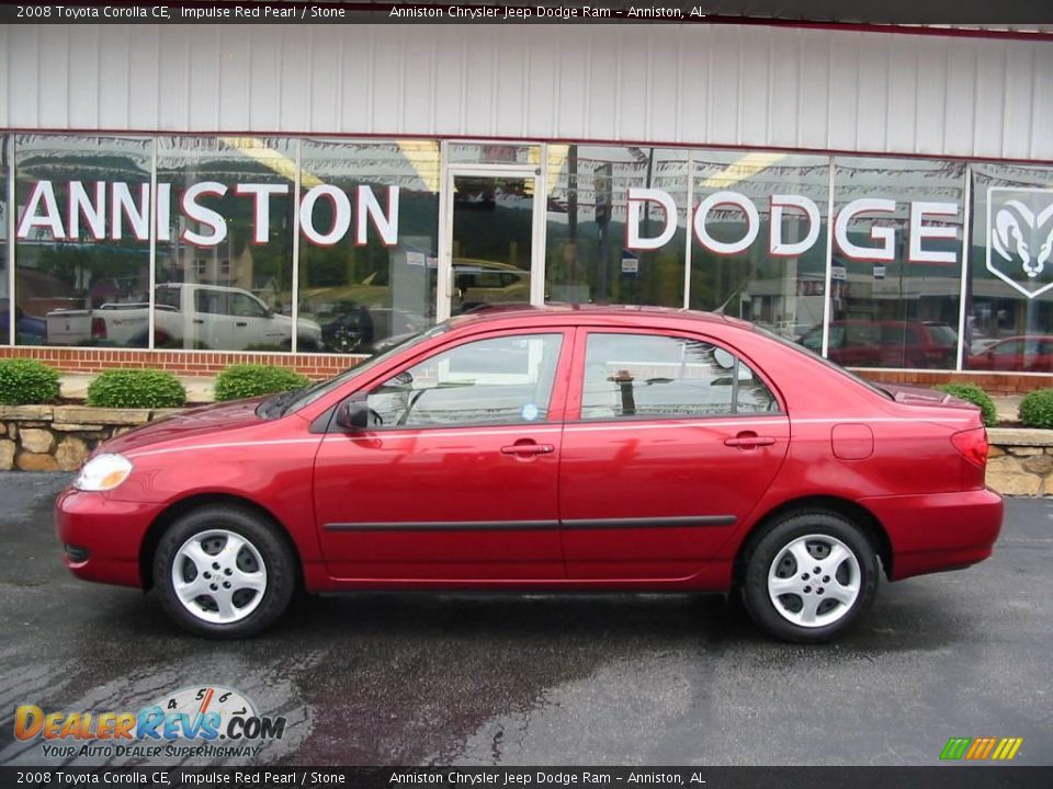 2008 Toyota Corolla CE Impulse Red Pearl / Stone Photo #1