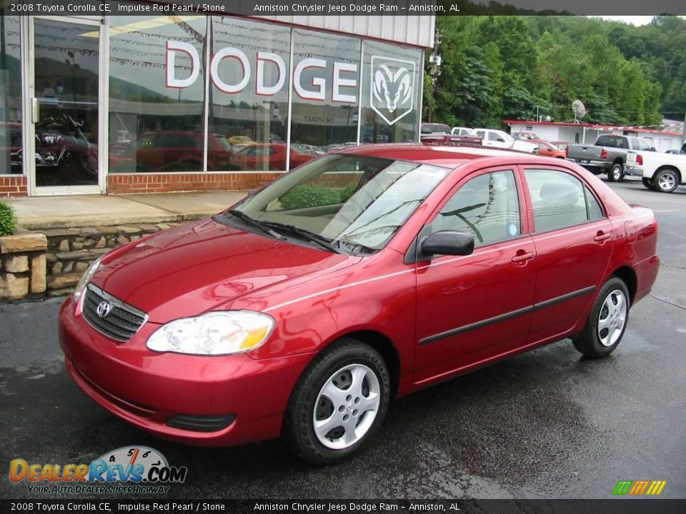 2008 Toyota Corolla CE Impulse Red Pearl / Stone Photo #2