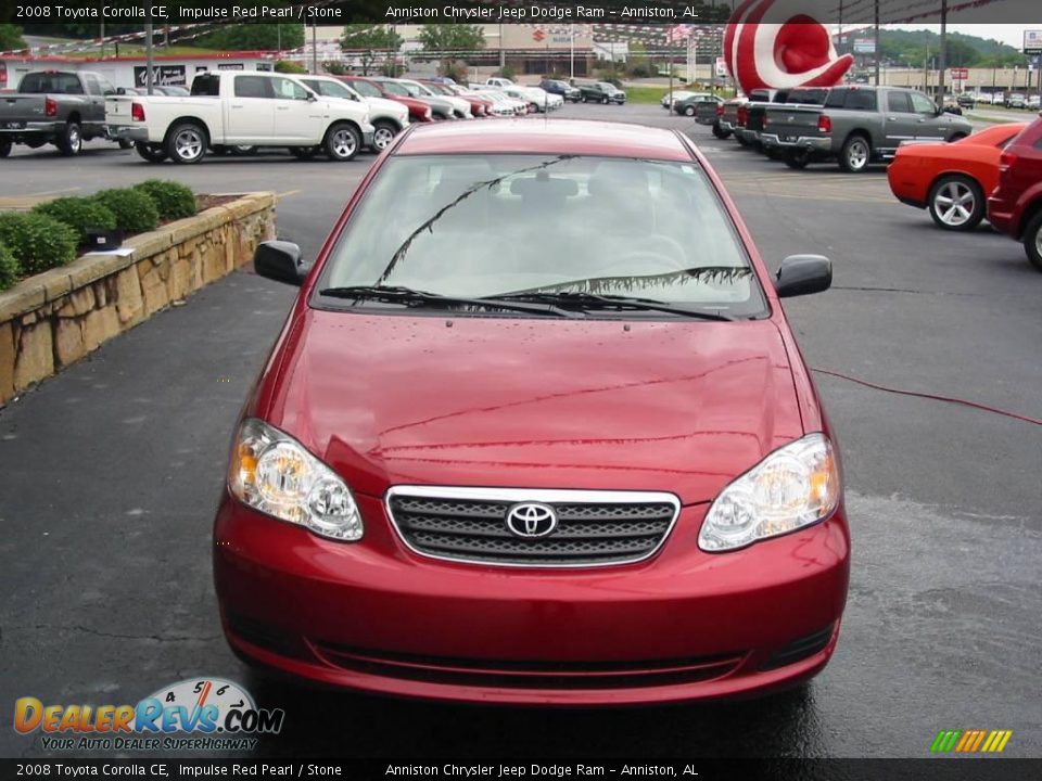 2008 Toyota Corolla CE Impulse Red Pearl / Stone Photo #3
