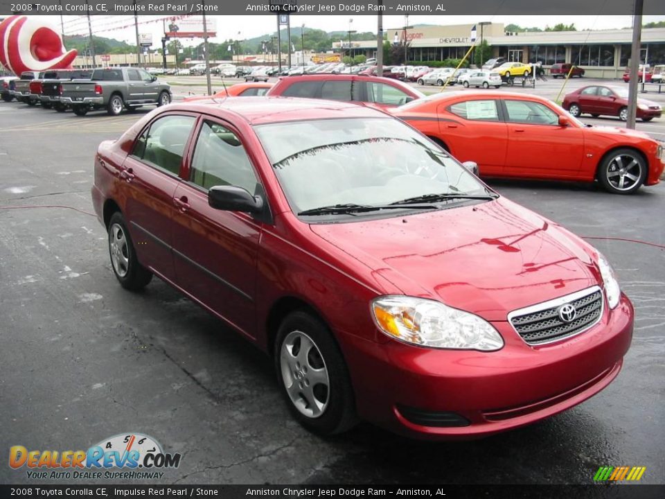 2008 Toyota Corolla CE Impulse Red Pearl / Stone Photo #4
