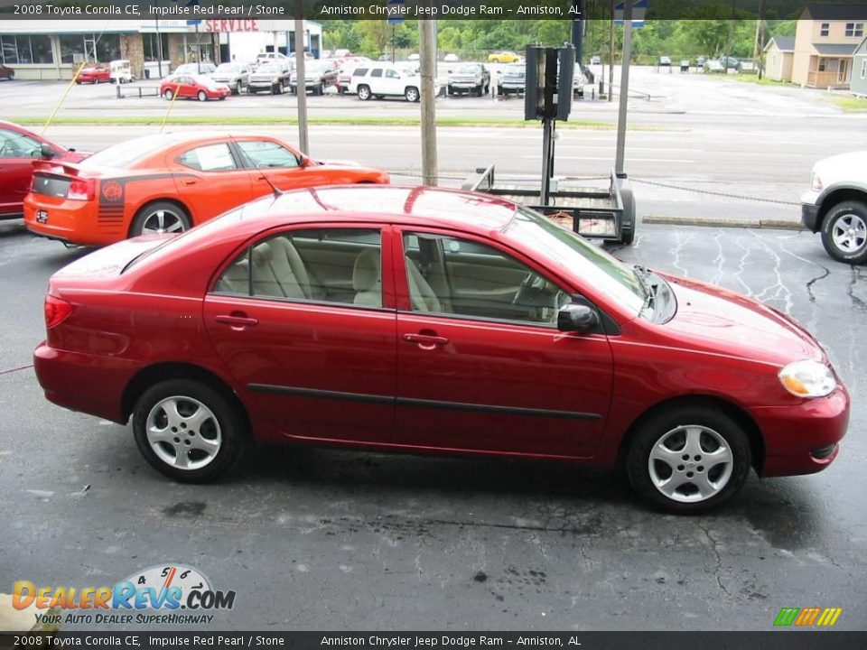 2008 Toyota Corolla CE Impulse Red Pearl / Stone Photo #5