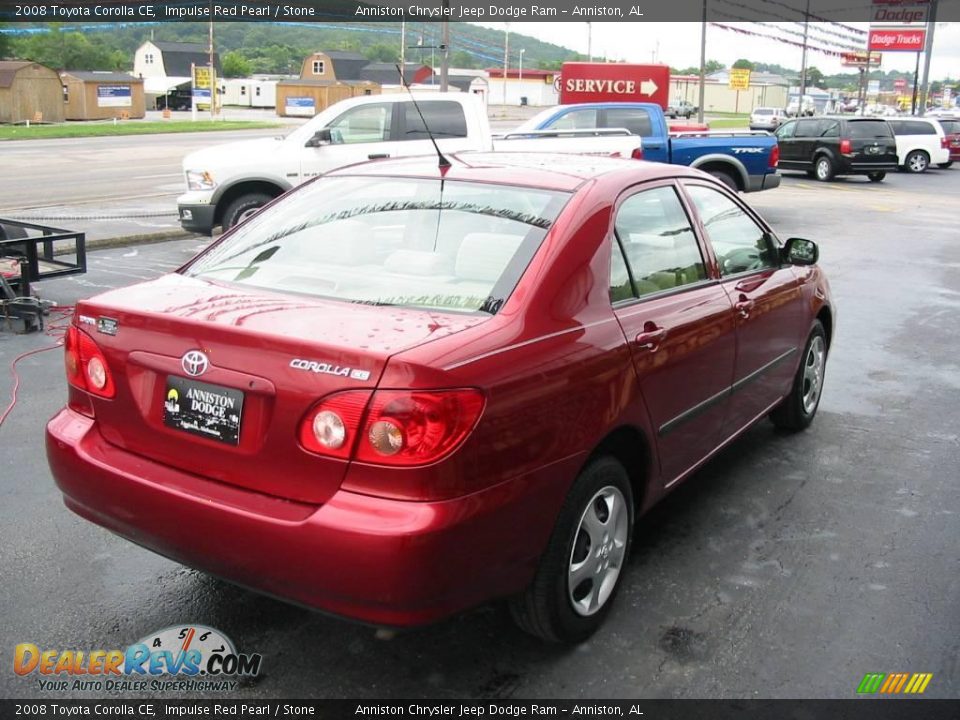 2008 Toyota Corolla CE Impulse Red Pearl / Stone Photo #6