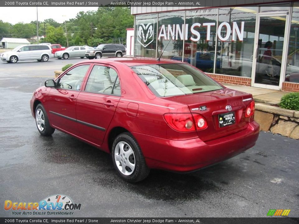 2008 Toyota Corolla CE Impulse Red Pearl / Stone Photo #8