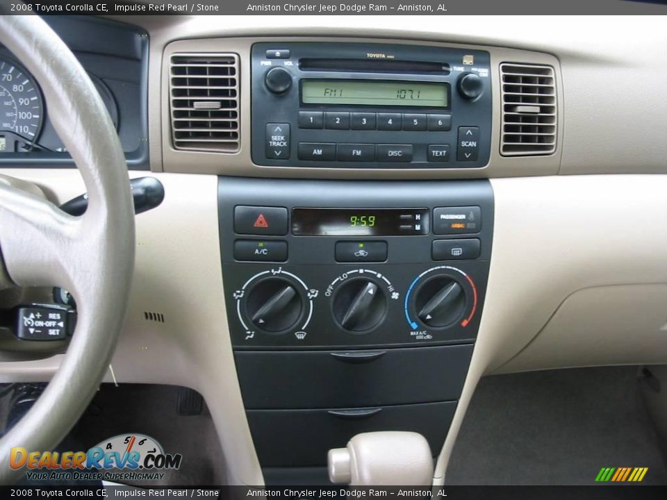 2008 Toyota Corolla CE Impulse Red Pearl / Stone Photo #12