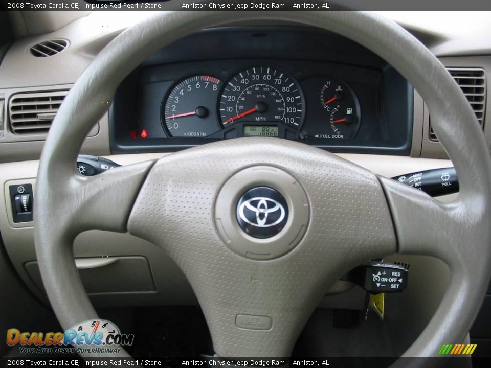 2008 Toyota Corolla CE Impulse Red Pearl / Stone Photo #14