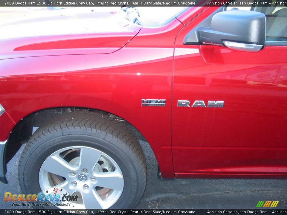 2009 Dodge Ram 1500 Big Horn Edition Crew Cab Inferno Red Crystal Pearl / Dark Slate/Medium Graystone Photo #2