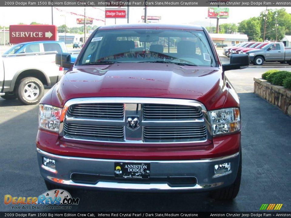 2009 Dodge Ram 1500 Big Horn Edition Crew Cab Inferno Red Crystal Pearl / Dark Slate/Medium Graystone Photo #4