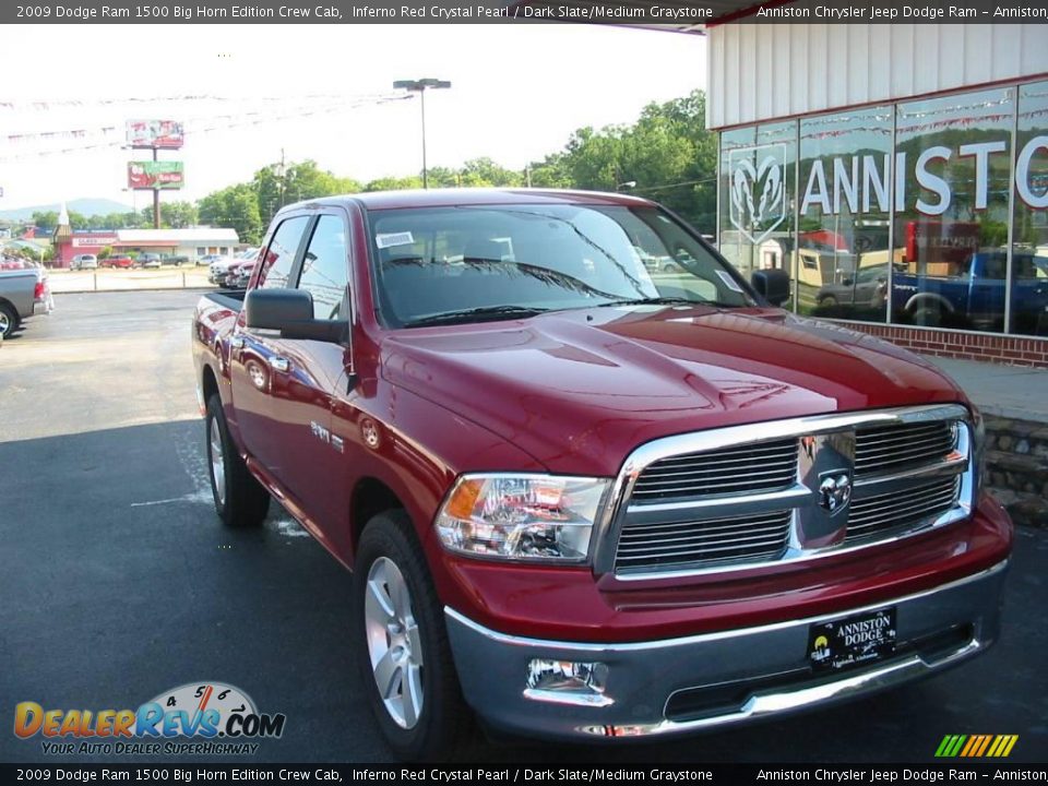 2009 Dodge Ram 1500 Big Horn Edition Crew Cab Inferno Red Crystal Pearl / Dark Slate/Medium Graystone Photo #5