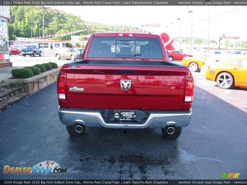 2009 Dodge Ram 1500 Big Horn Edition Crew Cab Inferno Red Crystal Pearl / Dark Slate/Medium Graystone Photo #6