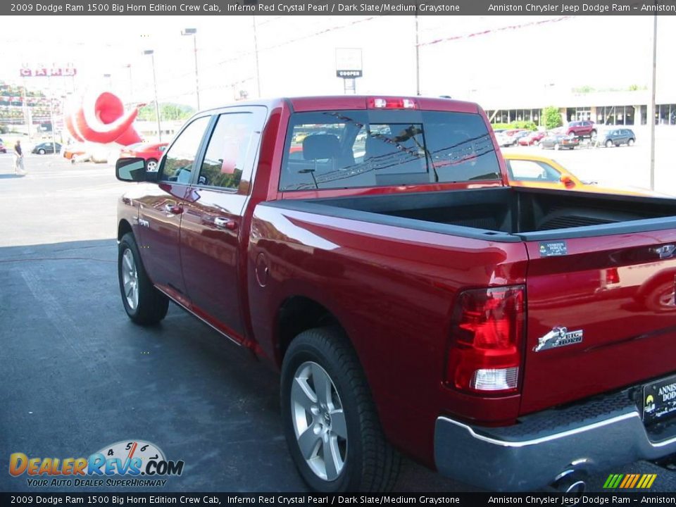 2009 Dodge Ram 1500 Big Horn Edition Crew Cab Inferno Red Crystal Pearl / Dark Slate/Medium Graystone Photo #7