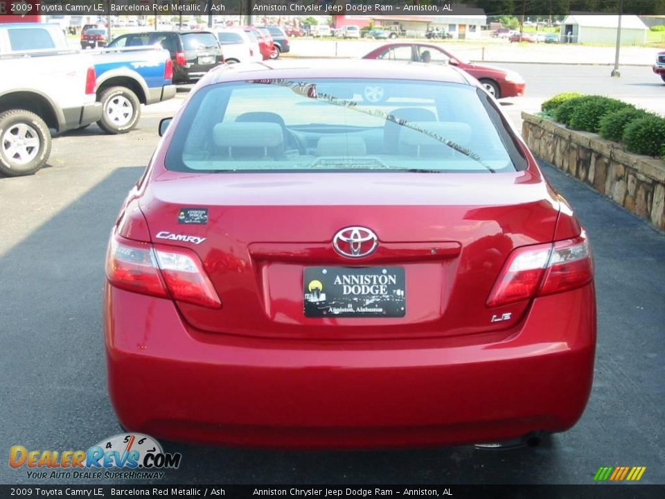 2009 Toyota Camry LE Barcelona Red Metallic / Ash Photo #7