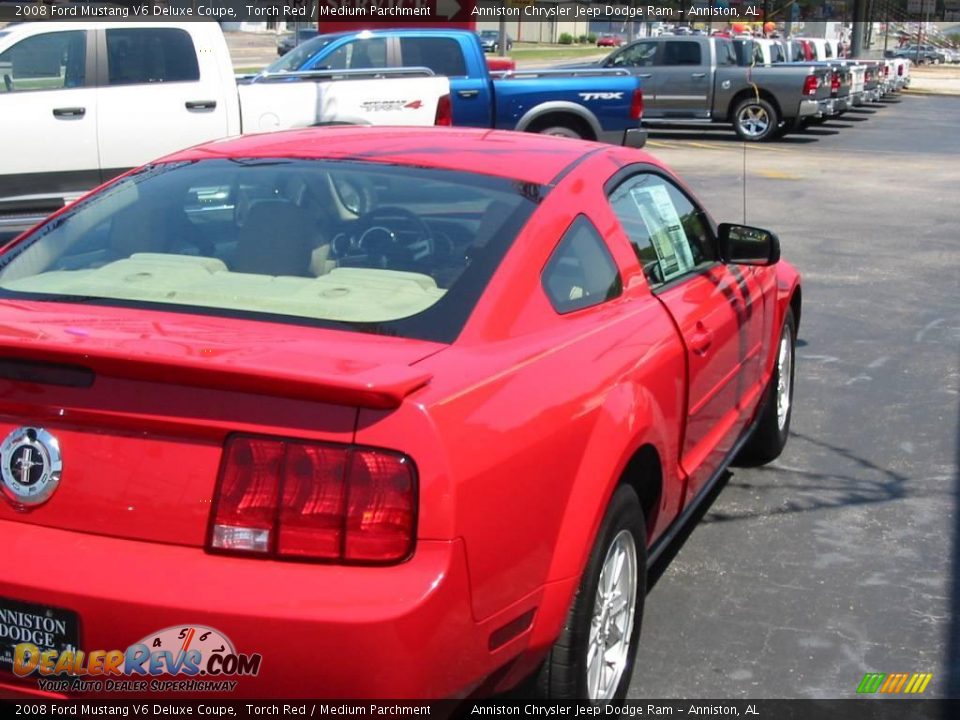 2008 Ford Mustang V6 Deluxe Coupe Torch Red / Medium Parchment Photo #7