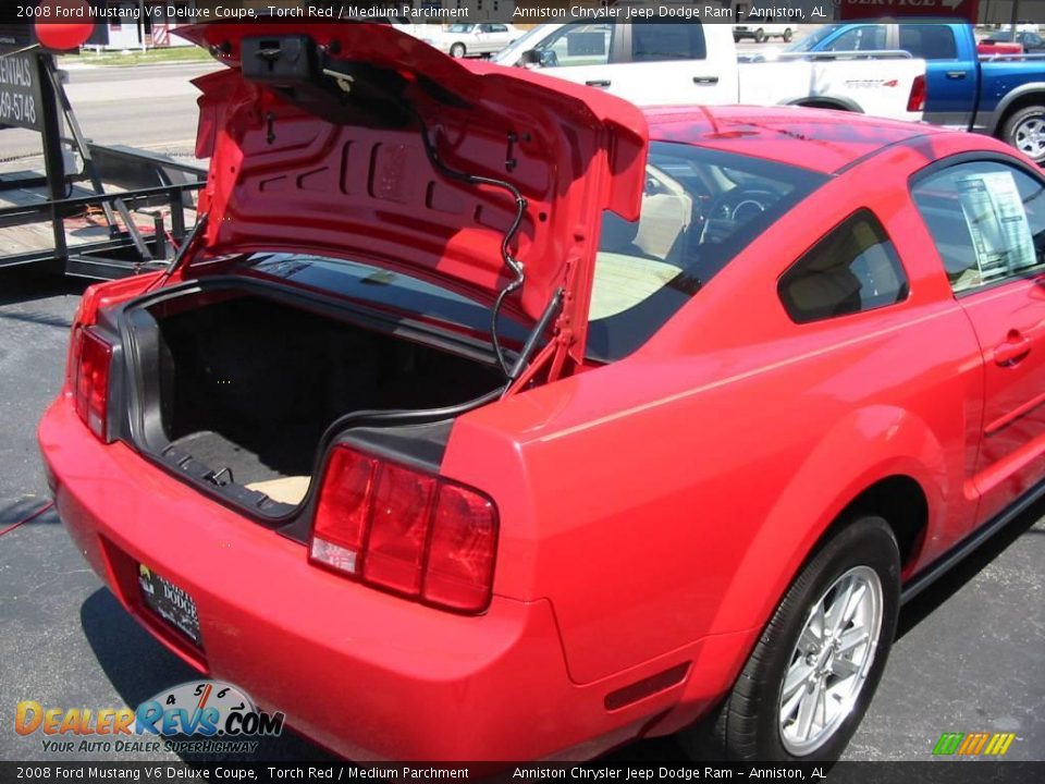 2008 Ford Mustang V6 Deluxe Coupe Torch Red / Medium Parchment Photo #9