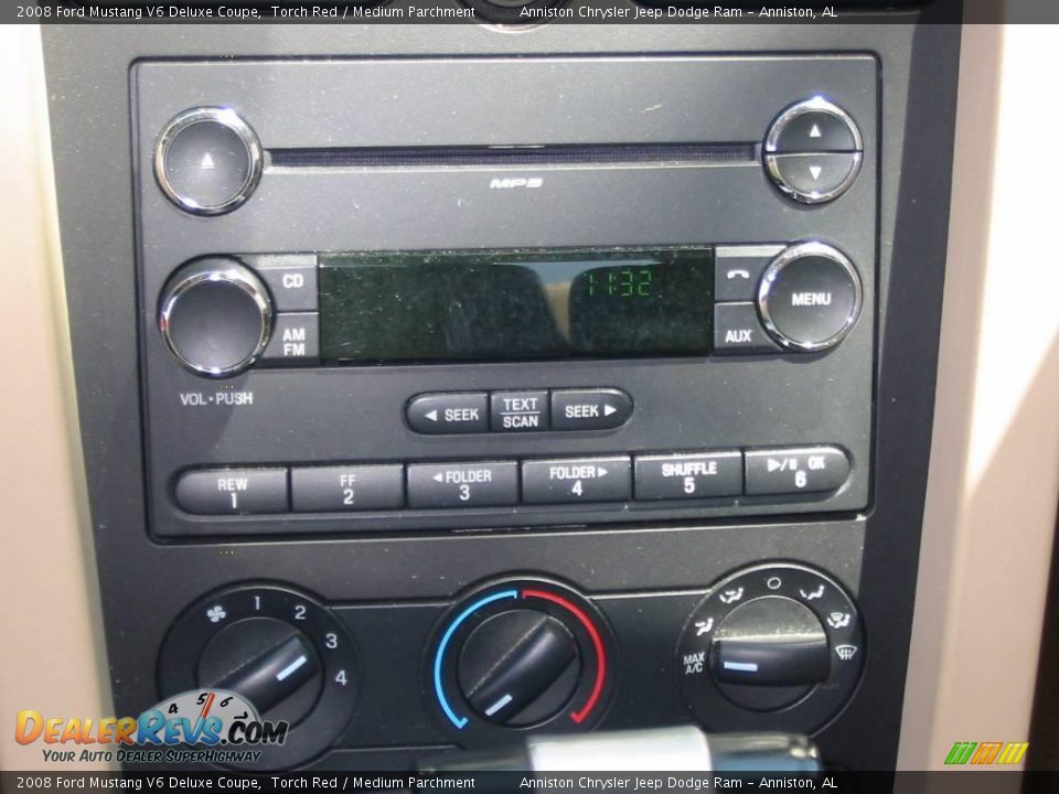 2008 Ford Mustang V6 Deluxe Coupe Torch Red / Medium Parchment Photo #11