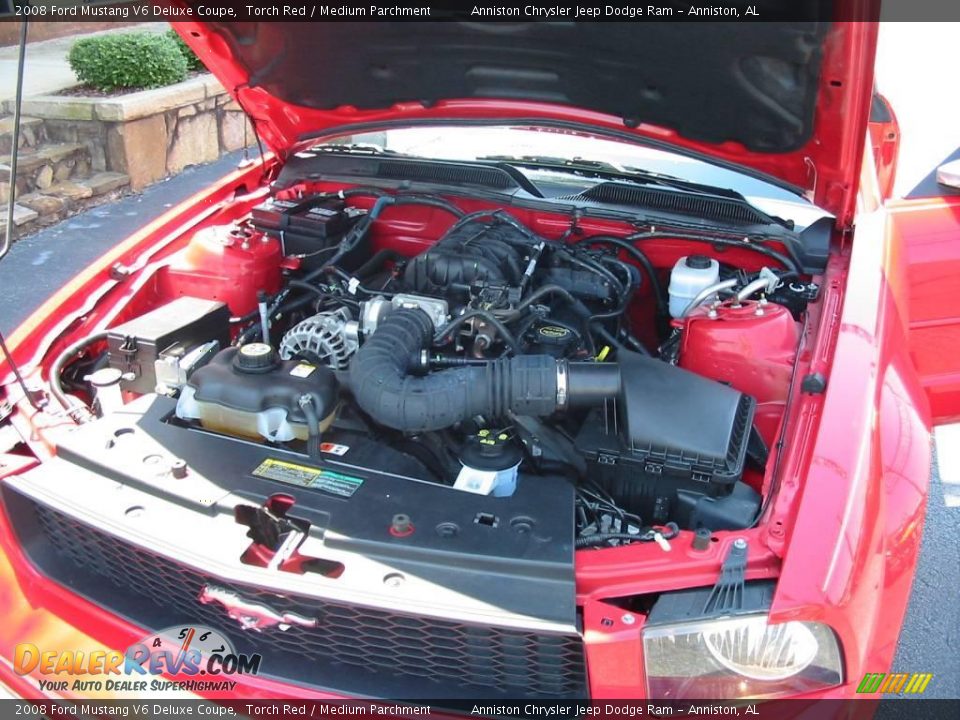 2008 Ford Mustang V6 Deluxe Coupe Torch Red / Medium Parchment Photo #16